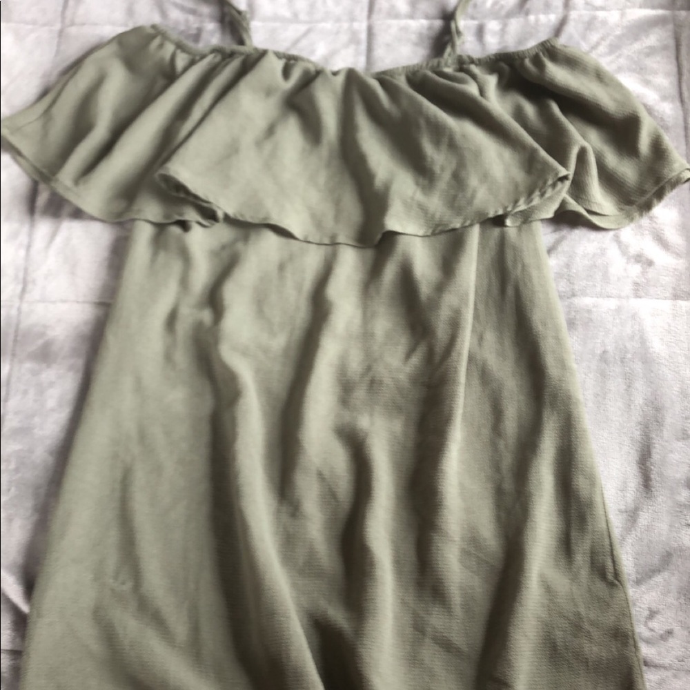 Cold shoulder spaghetti strap dress